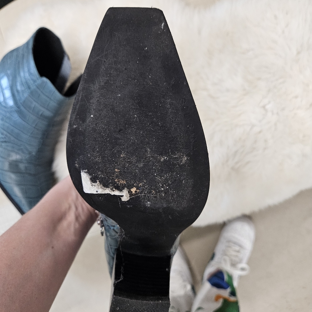 Sol Sana Croc-Embossed Ankle Boots - Picture 4 of 7